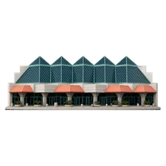 Clay-style rendering of Santa Clara Convention Center in Santa Clara