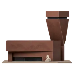 Clay-style rendering of de Young Museum in San Francisco