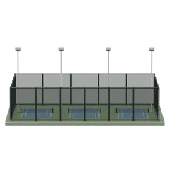 Clay-style rendering of Palo Alto H.S. Tennis Court in Palo Alto