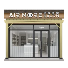 Clay-style rendering of Air Moore Salon in Cupertino