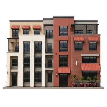 Clay-style rendering of a friend's place in Sunnyvale