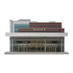 Clay-style rendering of San José Mineta International Airport (SJC) in San Jose