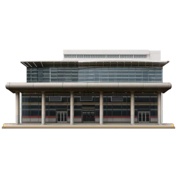 Clay-style rendering of Seattle-Tacoma International Airport (SEA) in SeaTac