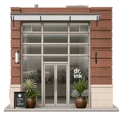 Clay-style rendering of Dr.ink in San Jose