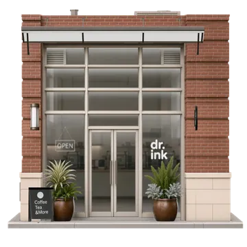 Clay-style rendering of Dr.ink in San Jose
