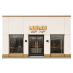 Clay-style rendering of Mumu Hot Pot in Emeryville