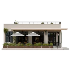 Clay-style rendering of Johnston's Saltbox in San Carlos