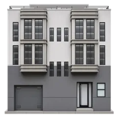 Clay-style rendering of a friend's place in San Francisco