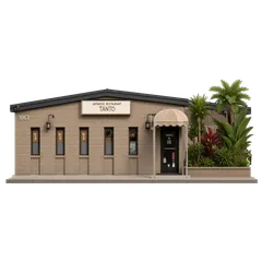 Clay-style rendering of TANTO Japanese Restaurant in Sunnyvale