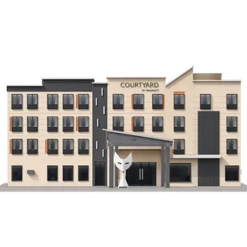 Clay-style rendering of Courtyard by Marriott Petaluma Sonoma County in Petaluma