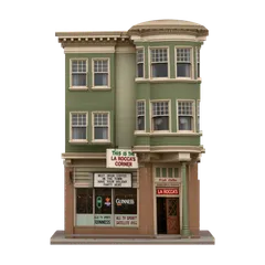 Clay-style rendering of La Rocca's Corner in San Francisco
