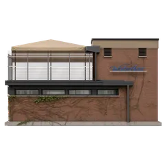 Clay-style rendering of Waterbar Restaurant in San Francisco