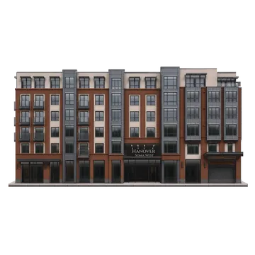 Clay-style rendering of Hanover Soma West in San Francisco