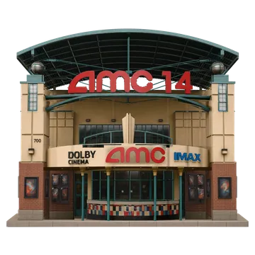 Clay-style rendering of AMC Saratoga 14 in San Jose