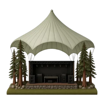 Clay-style rendering of Holmes Amphitheatre in Idyllwild