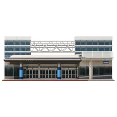 Clay-style rendering of Ontario International Airport (ONT), Terminal 2 in Ontario