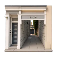Clay-style rendering of a friend's place in San Francisco
