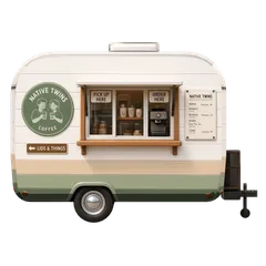 Clay-style rendering of Native Twins Coffee in San Francisco