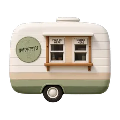 Clay-style rendering of Native Twins Coffee in San Francisco