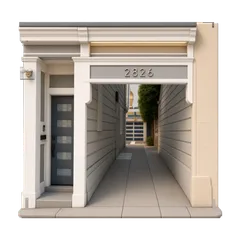 Clay-style rendering of a friend's place in San Francisco