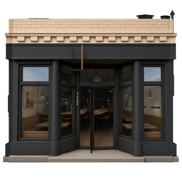 Clay-style rendering of Sushi Sato in San Francisco