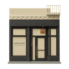 Clay-style rendering of Sushi Sato in San Francisco