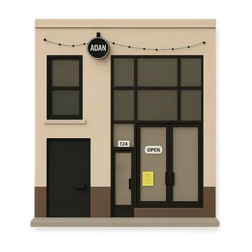 Clay-style rendering of ADAN CAFE in San Francisco