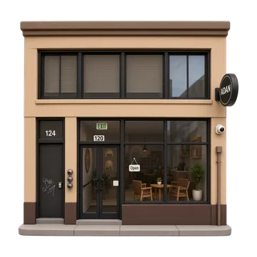Clay-style rendering of ADAN CAFE in San Francisco