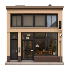Clay-style rendering of ADAN CAFE in San Francisco