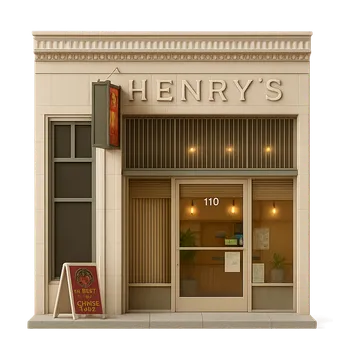 Clay-style rendering of Henry’s Hunan Restaurant in San Francisco