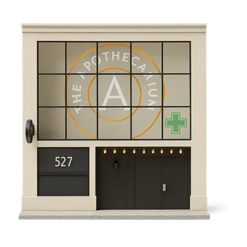 Clay-style rendering of The Apothecarium Dispensary SoMa in San Francisco