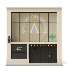 Clay-style rendering of The Apothecarium Dispensary SoMa in San Francisco