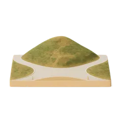 Clay-style rendering of Twin Peaks in San Francisco