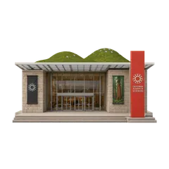 Clay-style rendering of California Academy of Sciences in San Francisco