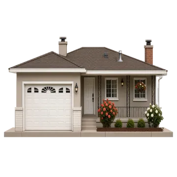 Clay-style rendering of a friend's place in Sunnyvale