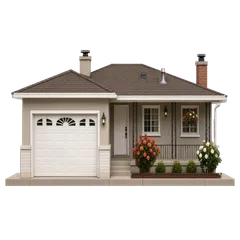 Clay-style rendering of a friend's place in Sunnyvale