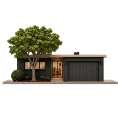 Clay-style rendering of a friend's place in Sunnyvale