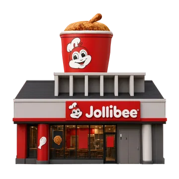 Clay-style rendering of Jollibee in San Francisco