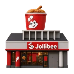 Clay-style rendering of Jollibee in San Francisco