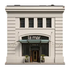 Clay-style rendering of La Mar Cocina Peruana in San Francisco