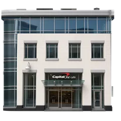 Clay-style rendering of Capital One Café in San Francisco