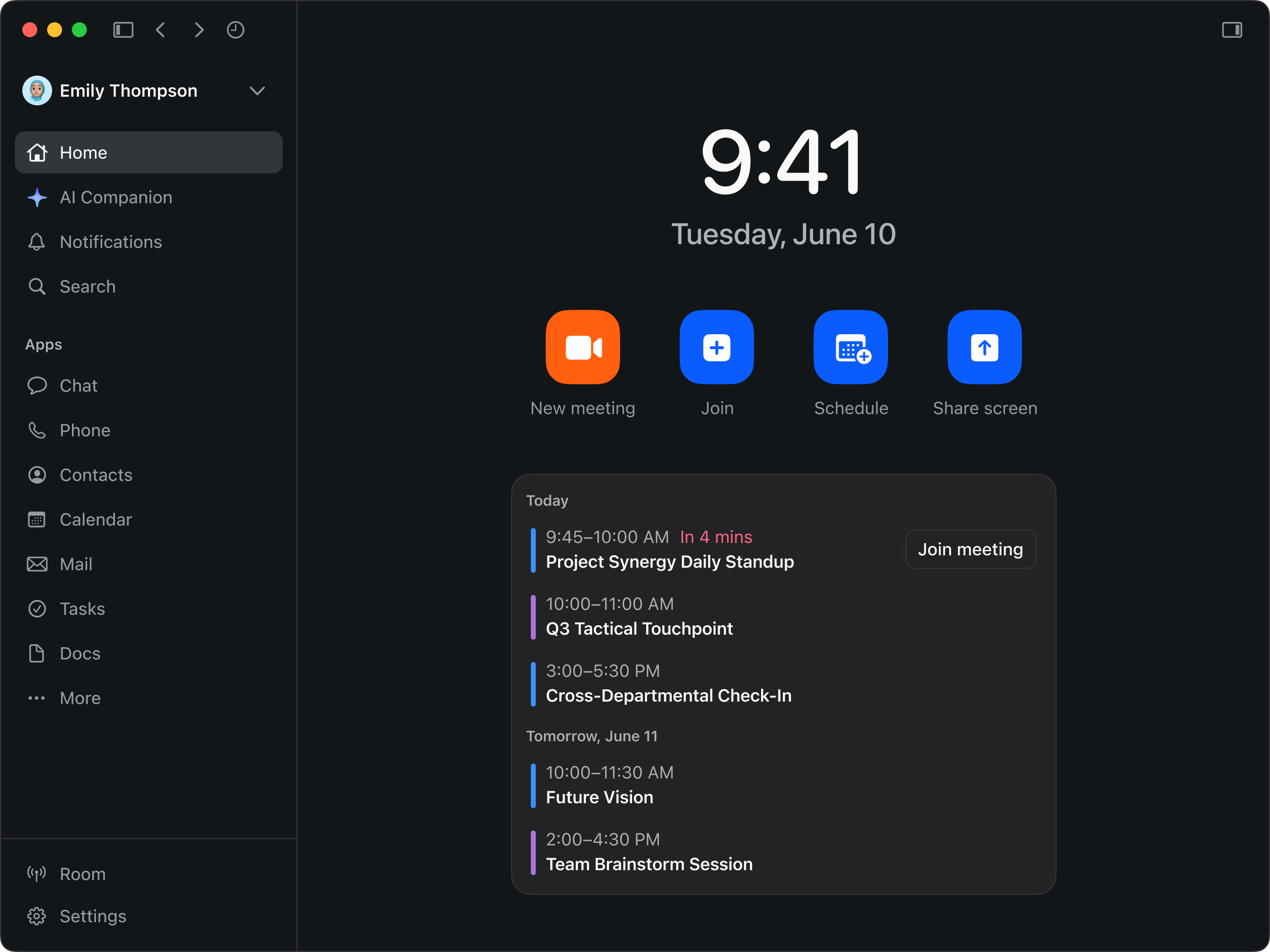 Zoom desktop app navigation redesign